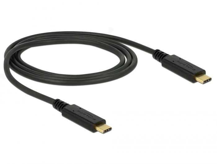 DeLock USB 3.1 Gen 2 (10 Gbps) Type-C to Type-C 1 m 5 A E-Marker cable