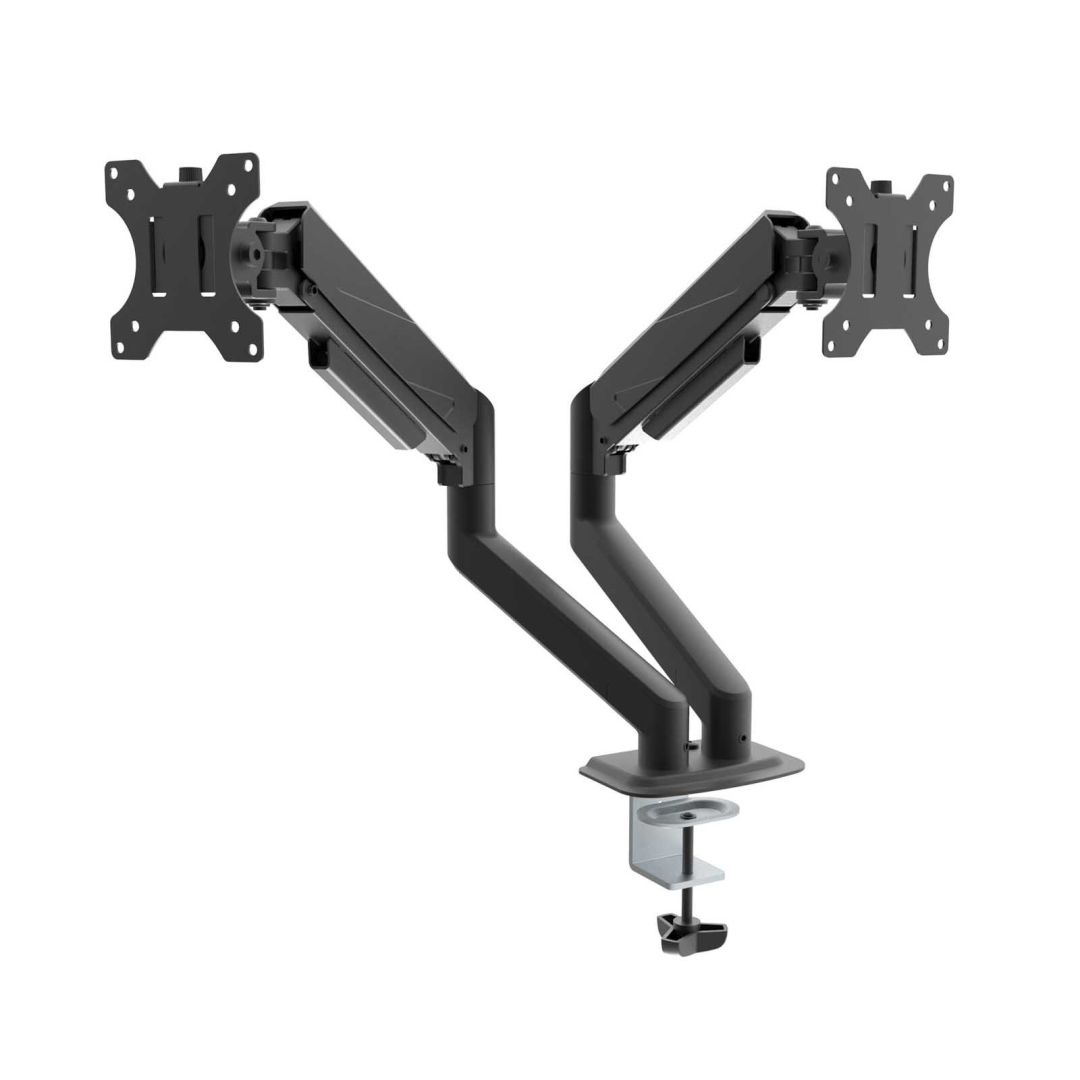 Akyga AK-MB-06 Dual Gas Spring Monitor Arm Double Desk Mount 2x10kg VESA 75x75mm / 100x100mm 15-32