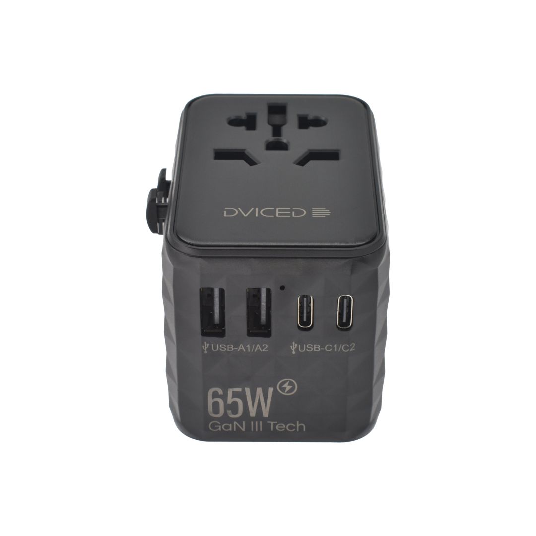 Dviced Universal Travel Adapter 65W GaN Black