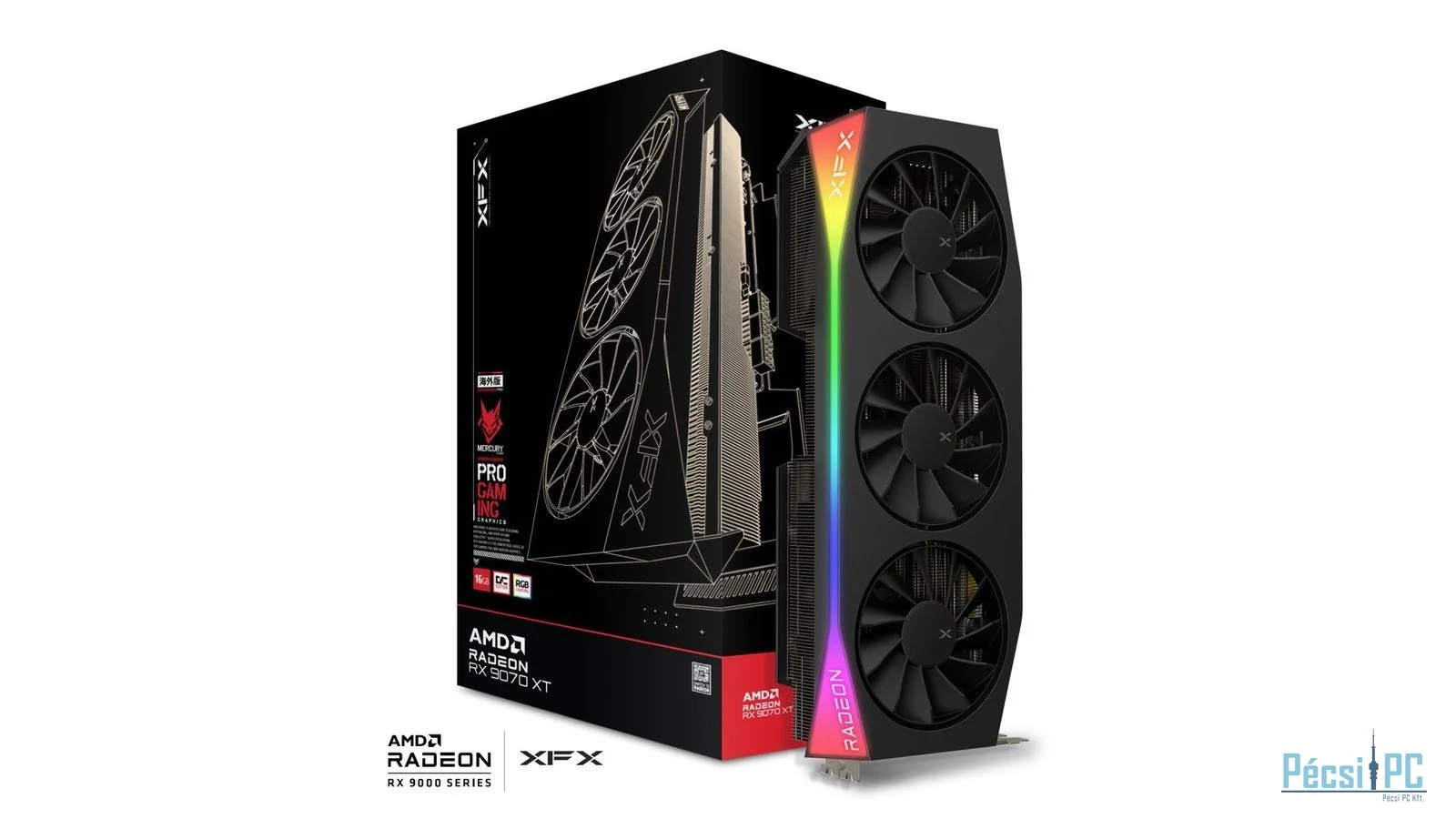 XFX RX 9070XT 16GB DDR6 Mercury Gaming Edition with RGB OC