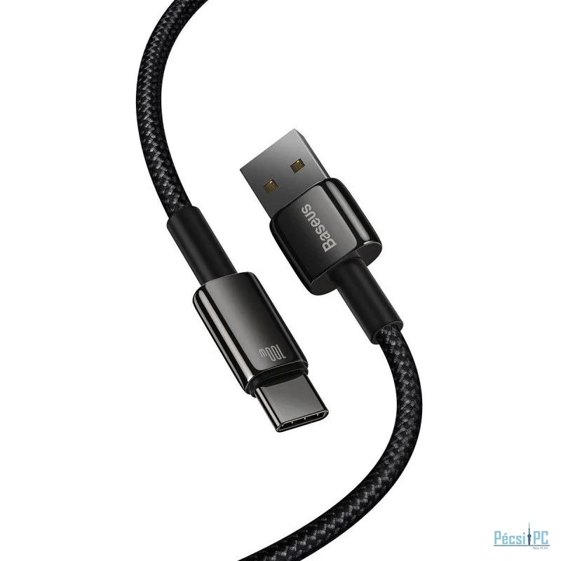 Baseus Tungsten Gold USB-A - USB-C 100W Cable 2m Black