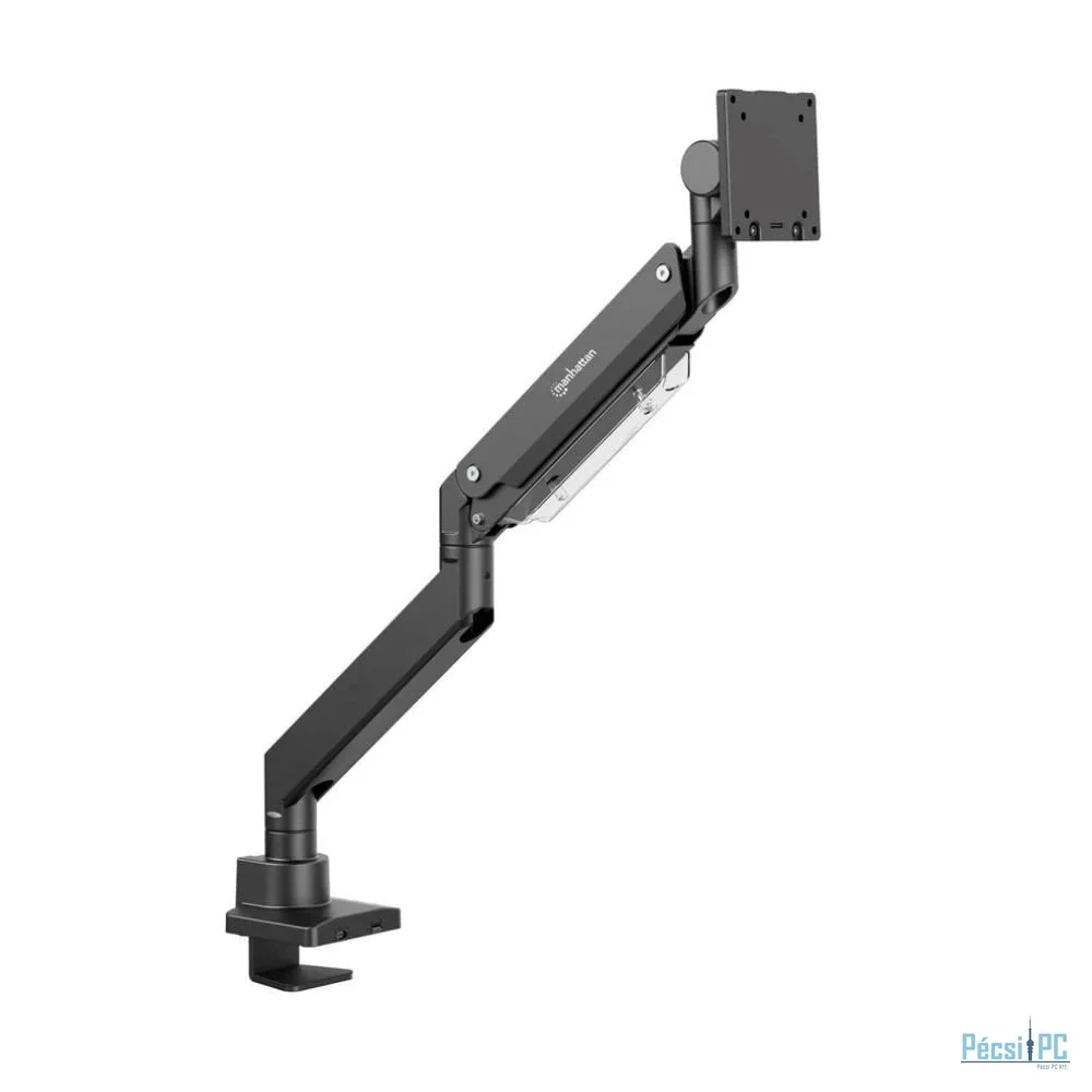 Manhattan Ultra heavy-Dusty Aluminium Gas Spring Single Desk Mount with USB Port 17