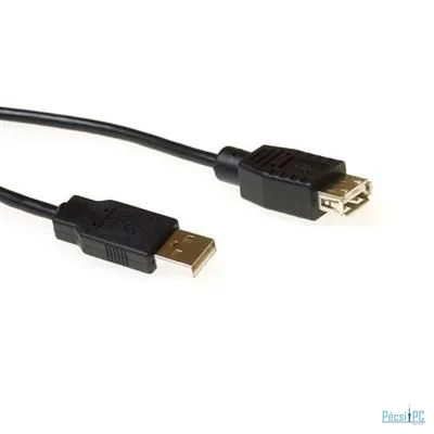 ACT USB 2.0 A male to USB A female 3m Black