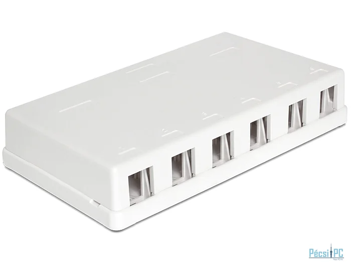 DeLock Keystone Surface Mounted Box 6 Port