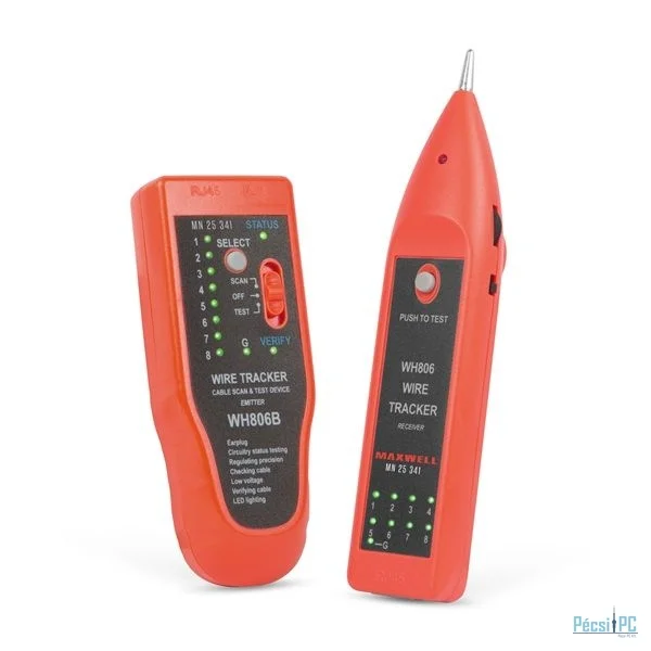 Maxwell kábelteszter kábelkereső RJ11/12/45-höz