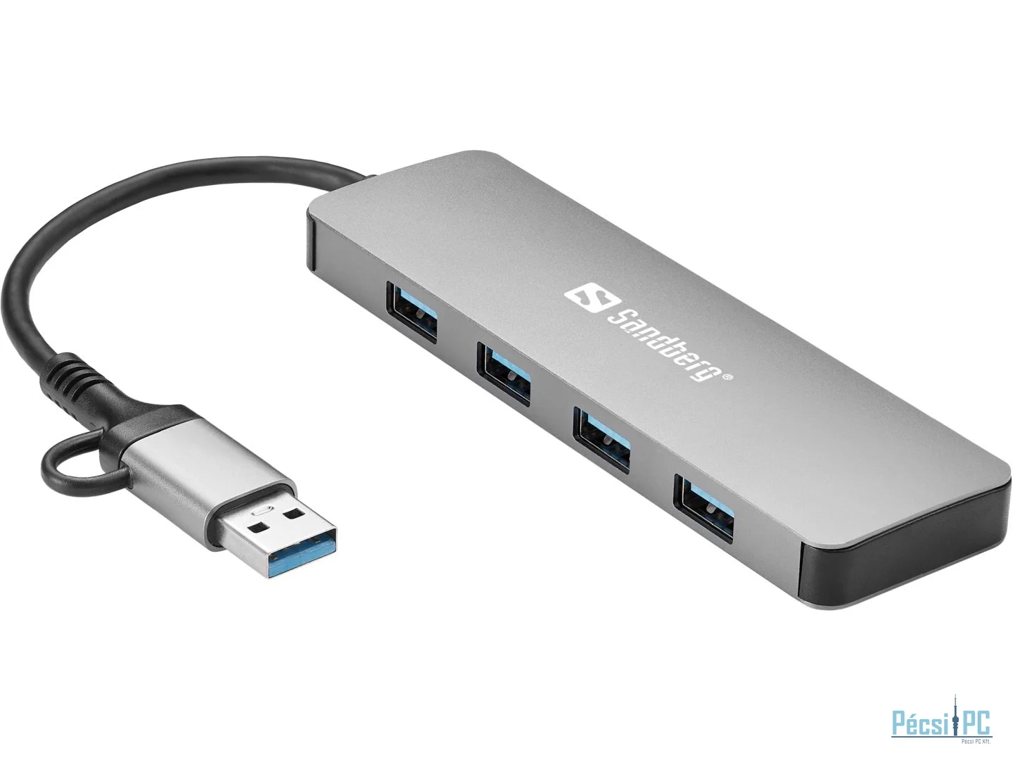 Sandberg 4-portos USB3.0 HUB Silver