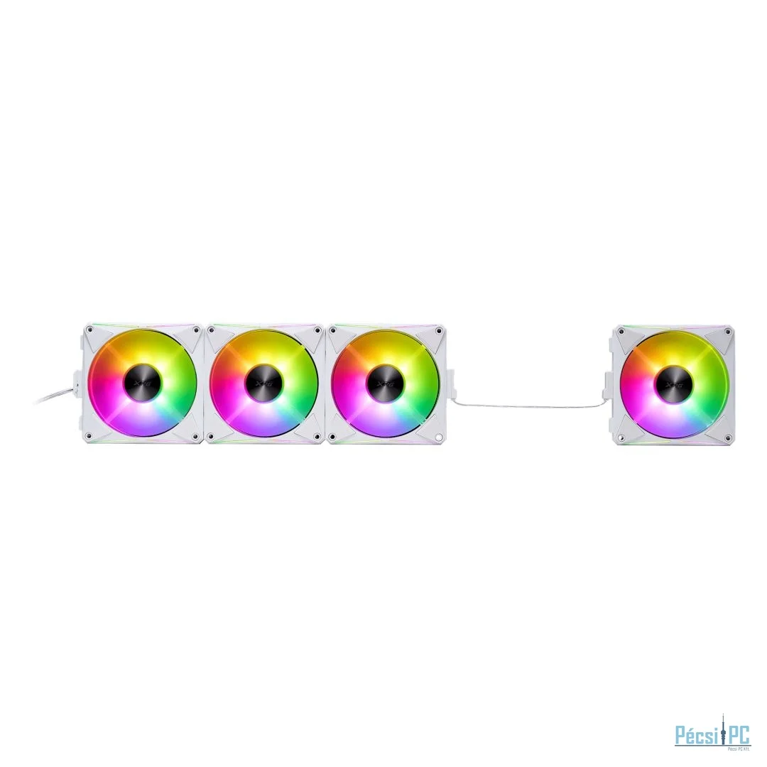 A-Data HURRICANE MAG 120 ARGB PWM Magnetic Fan White (4-pack)