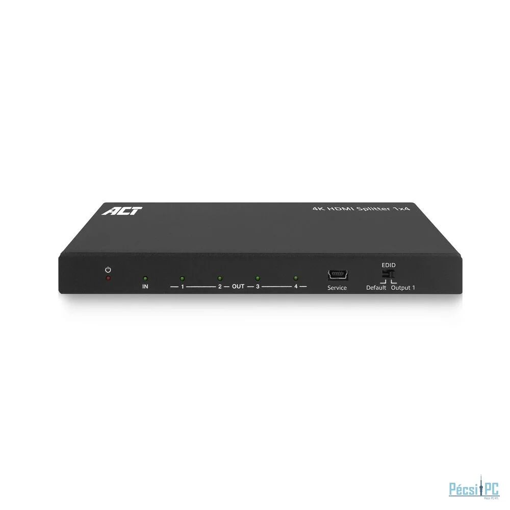 ACT AC7832 4K HDMI Splitter 1 in 4 out EDID support Black