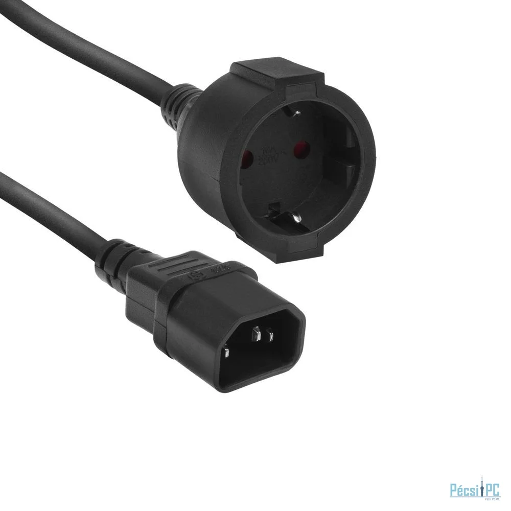 ACT AK5250 Powercord C14 IEC - CEE 0,2m Black