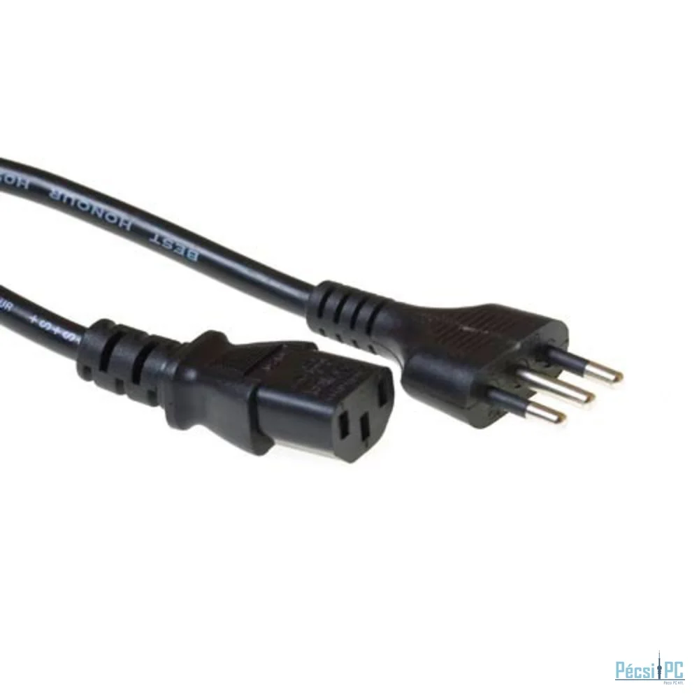 ACT AK5446 Powercord Italian plug - C13 1,8m Black