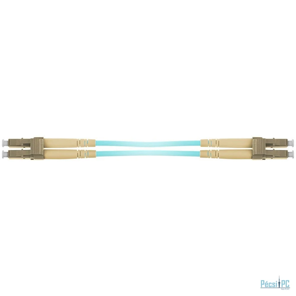 ACT Multimode 50/125 OM3 duplex armored fiber cable with LC connectors 5m Blue