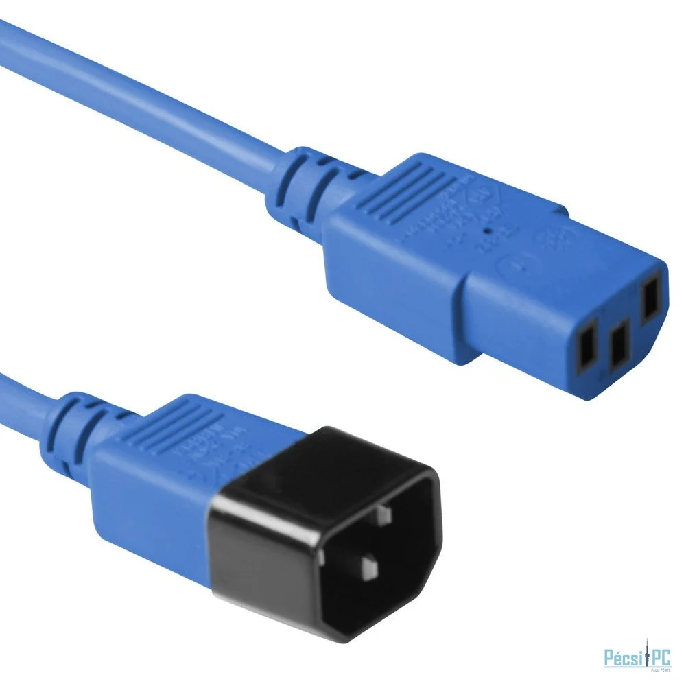 ACT Powercord C13 - C14 1,8m Blue