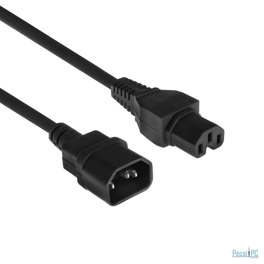 ACT Powercord C14 - C15 0,6m Black