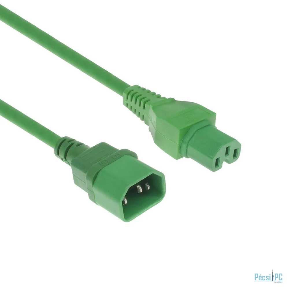 ACT Powercord C14 - C15 1,2m Green