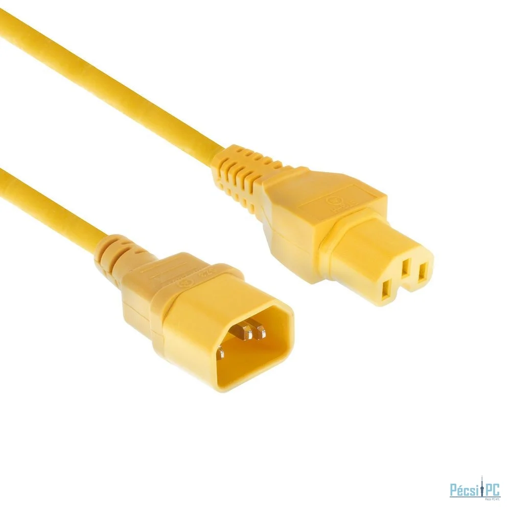 ACT Powercord C14 - C15 1,2m Yellow
