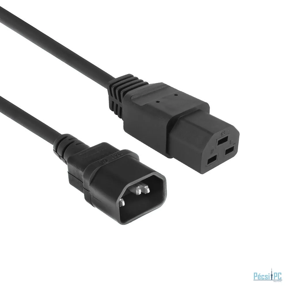 ACT Powercord C14 male- C21 famale 2m Black