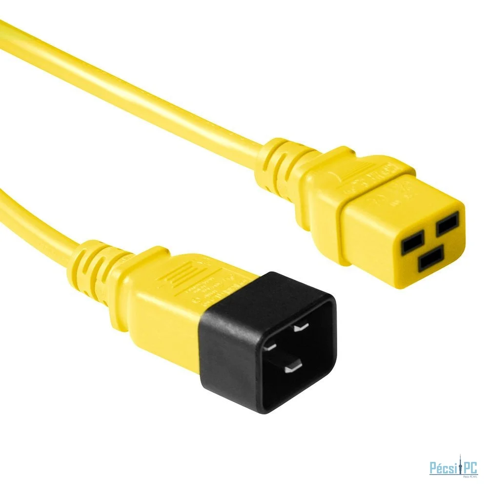ACT Powercord C19 - C20 1,2m Yellow