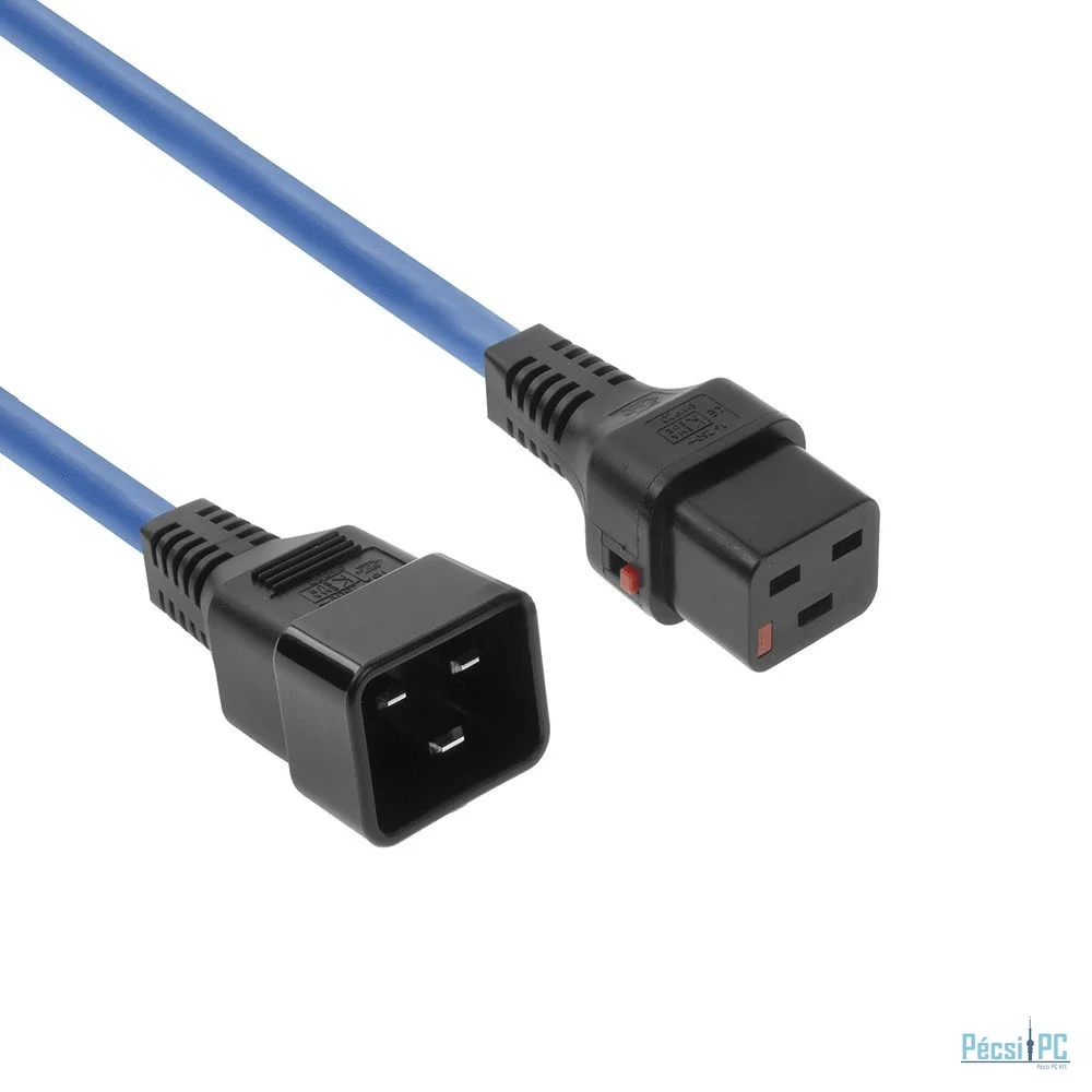 ACT Powercord C19 IEC Lock - C20 1m Blue