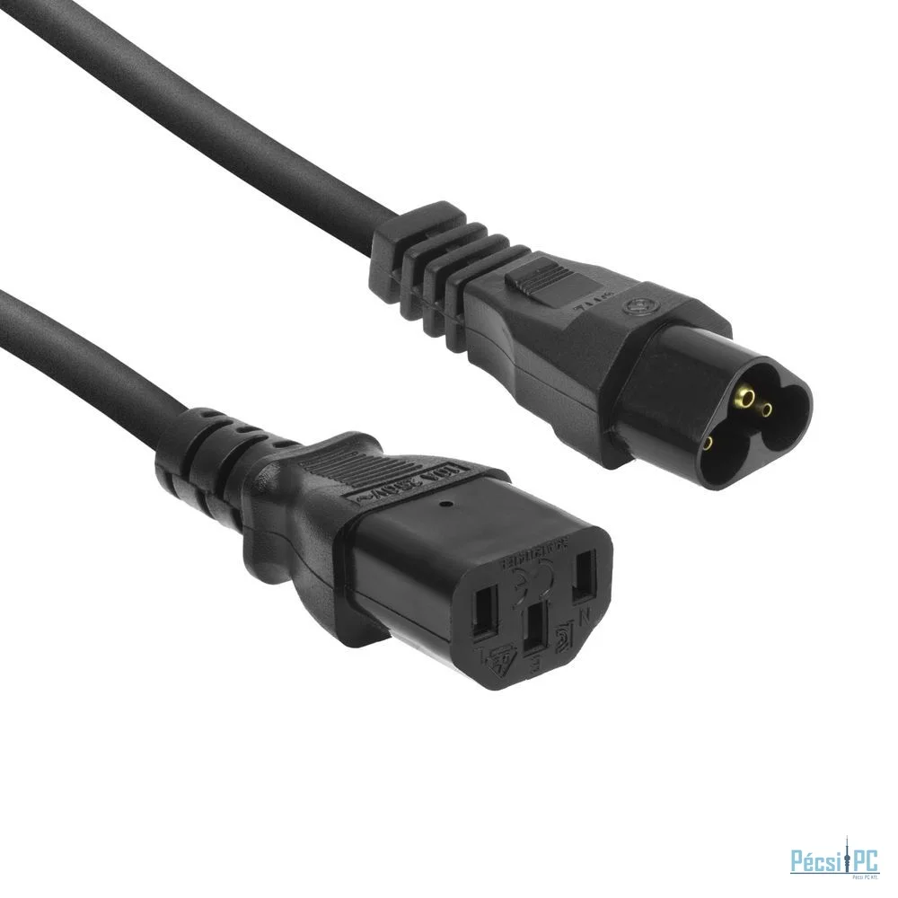 ACT Powercord C6 - C13 0,2m Black