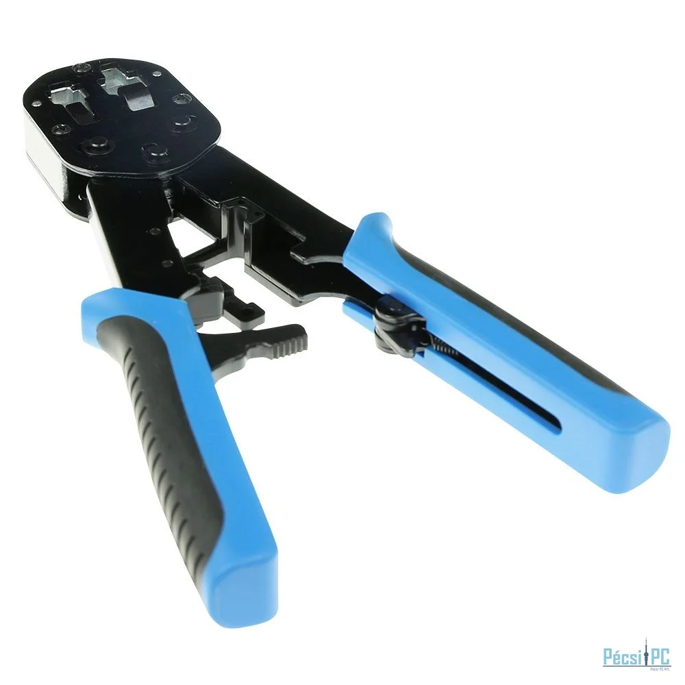 ACT TD168T Modular crimp tool for pass-through RJ45 connectors Blue
