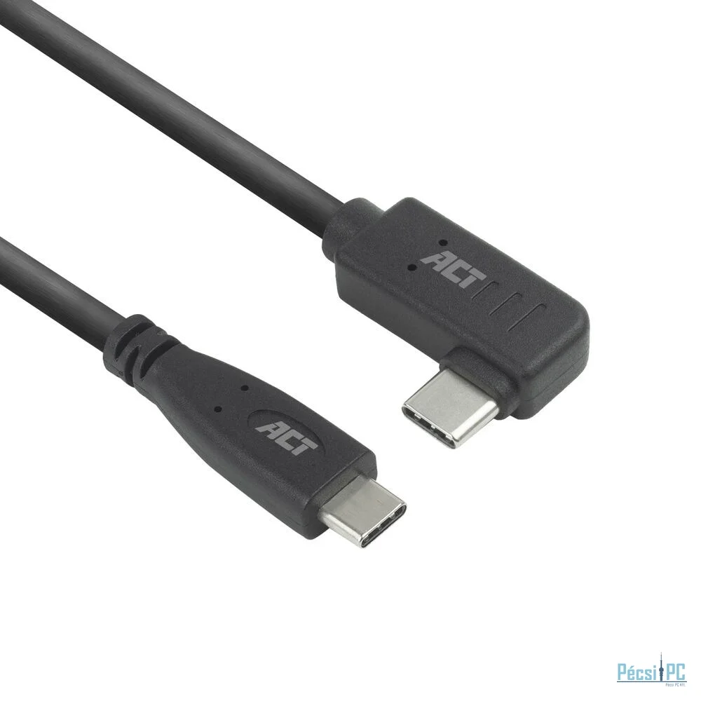 ACT USB 3.0 60W USB Type-C (straight) to USB Type-C (left/right angled) Cable 3m Black