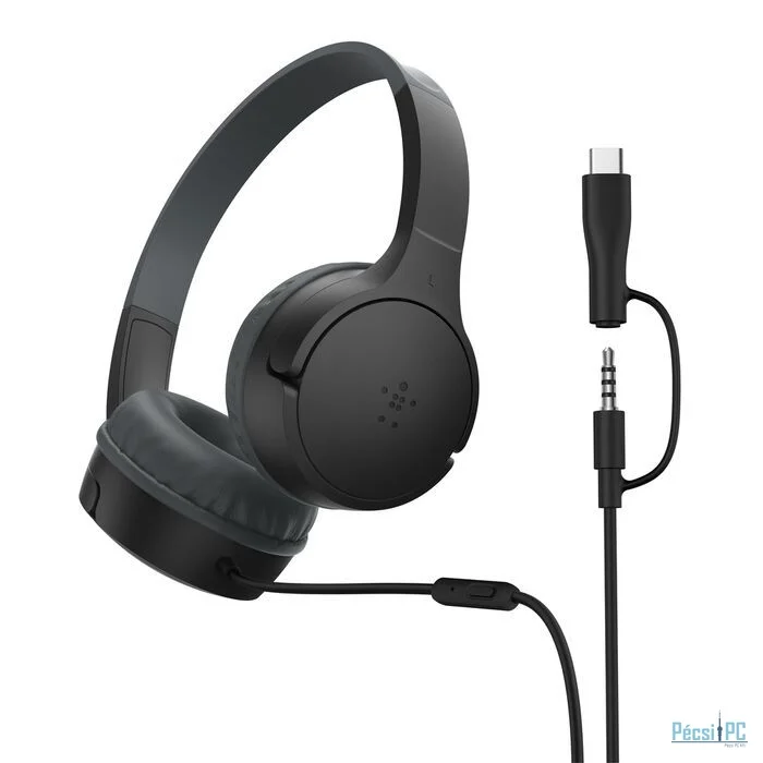 Belkin SoundForm Mini Headphones for Kids Black