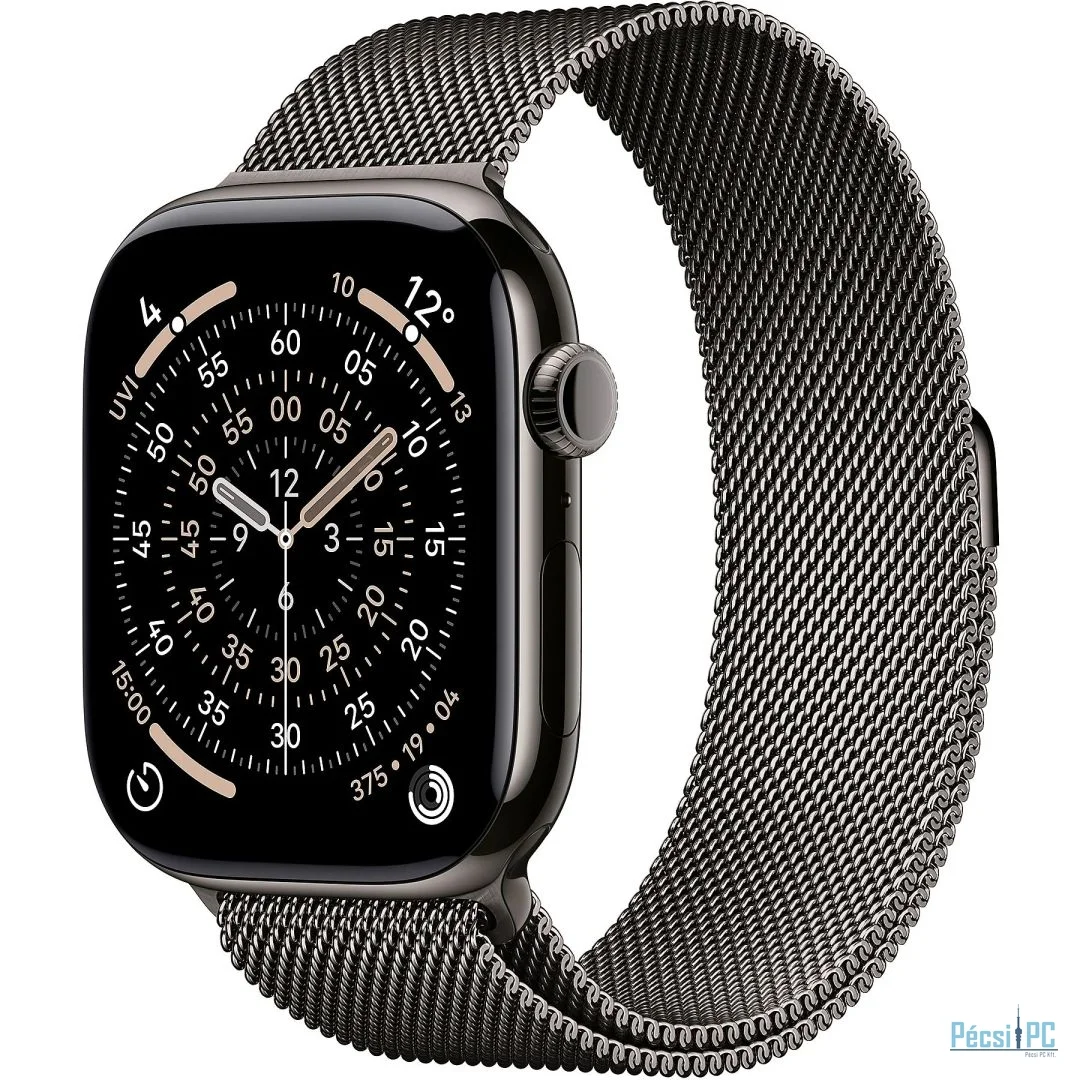 Apple Watch S11 Cellular 46mm Slate Titanium Case with Slate Milanese Loop M/L