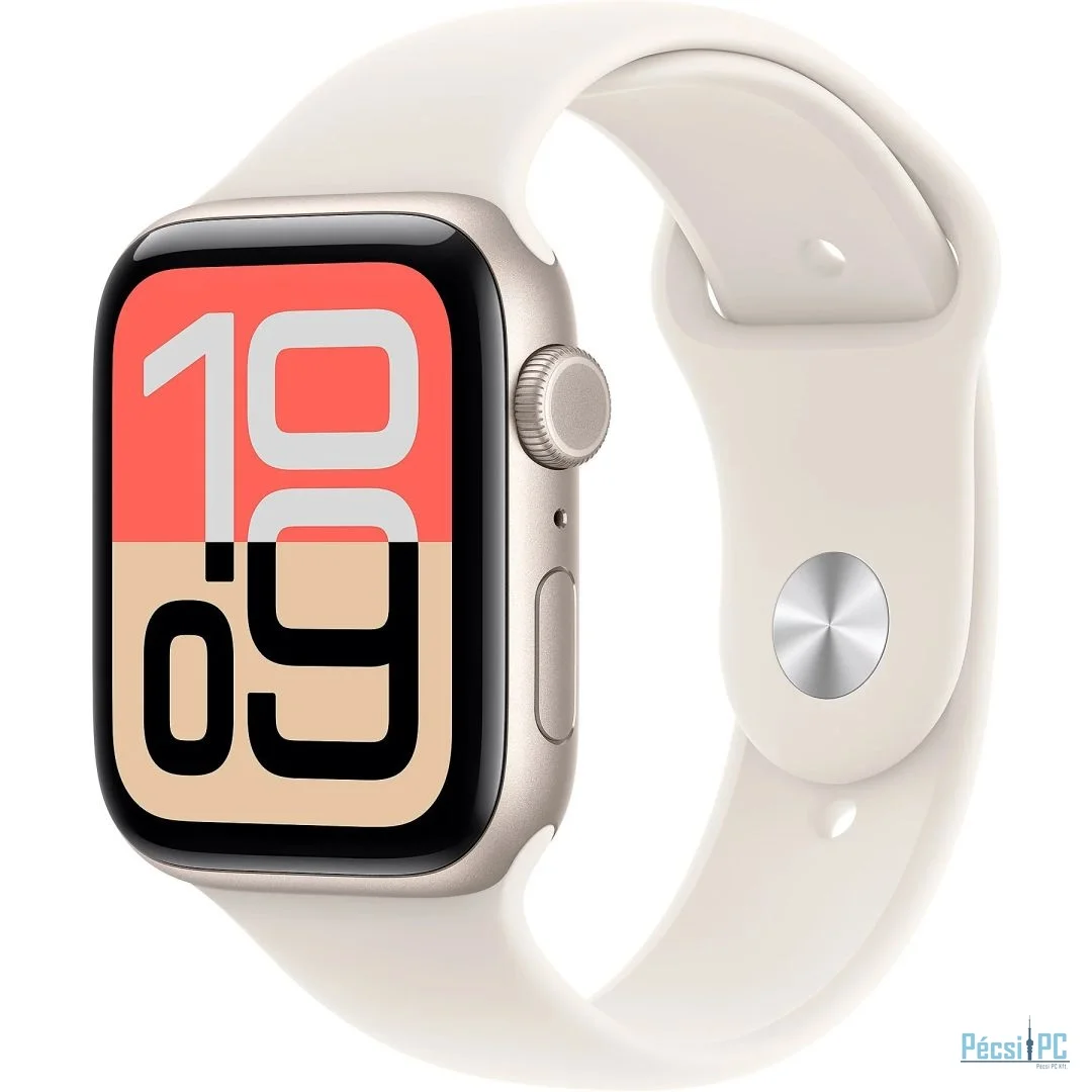 Apple Watch SE3 (2025) Cellular 44mm Starlight Aluminium Case with Starlight Sport Band S/M
