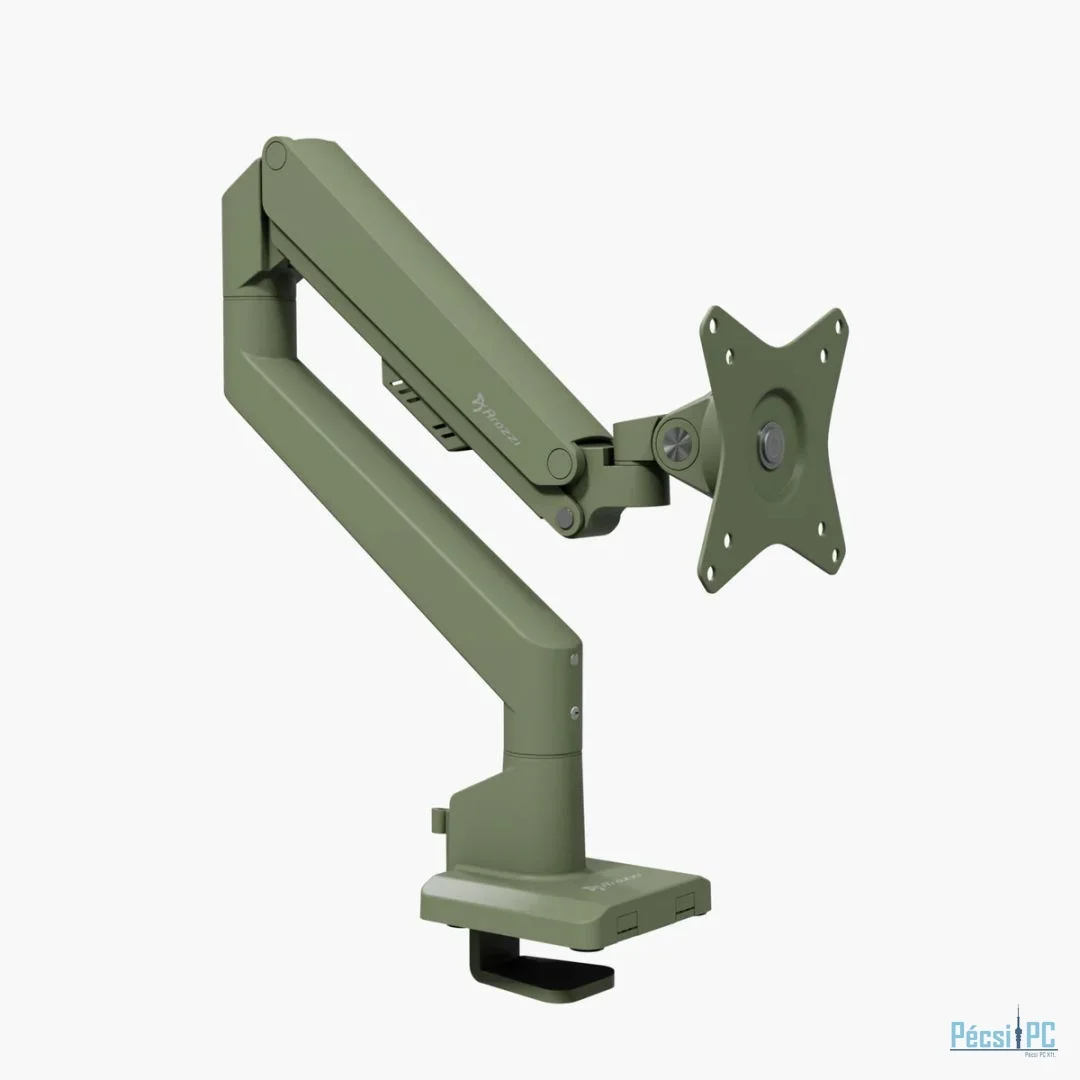 Arozzi Alzare Neo Single Gas Spring Monitor Arm Forest Green