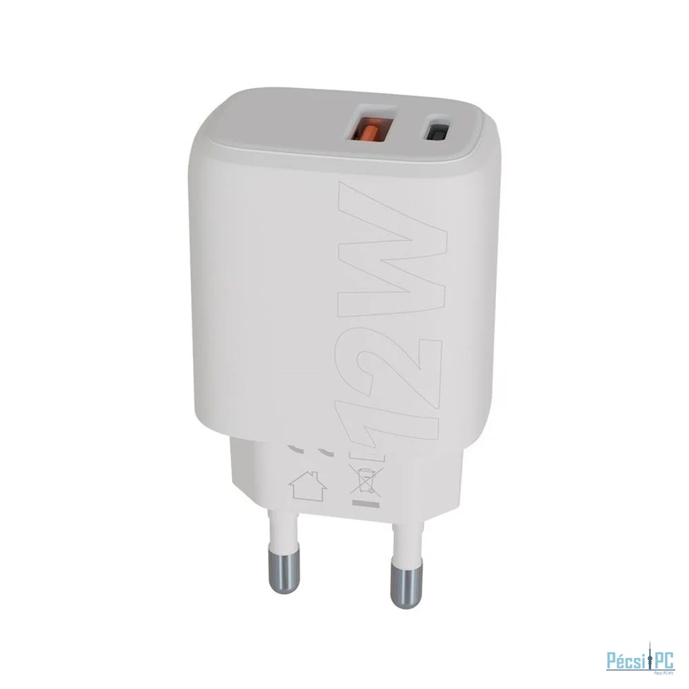 Avax CH312W SPEEDY USB A + USB C töltő adapter 12W White