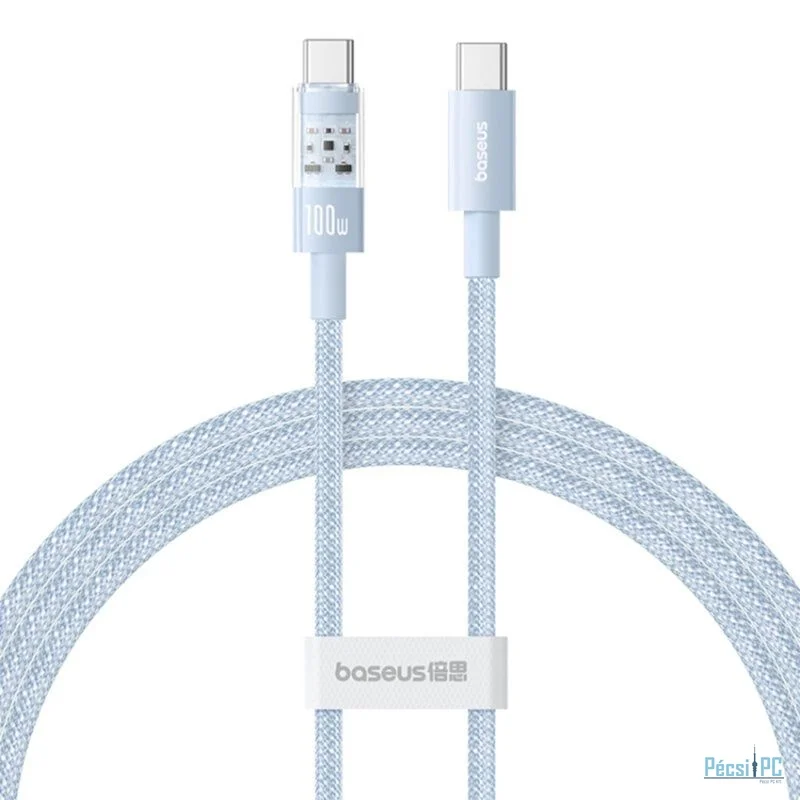 Baseus Gem USB C to USB C 100W fast charging cable 2m Blue