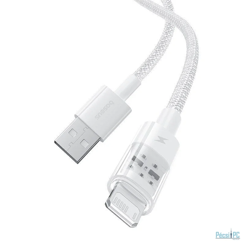 Baseus Gem USB to IP lightning 2.4A fast charging cable 1m White