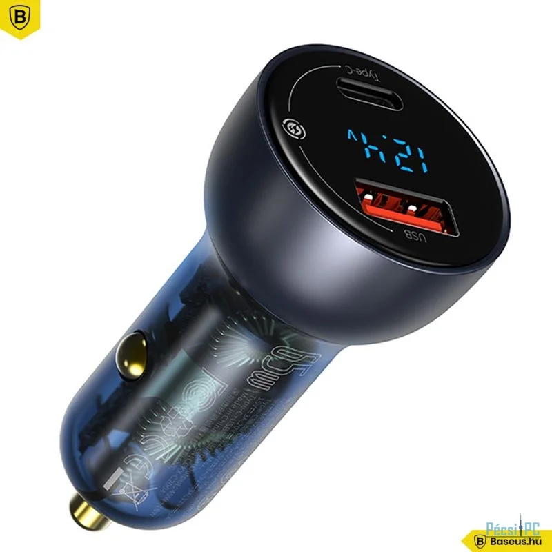 Baseus Particular Dual Quick Car Charger Grey