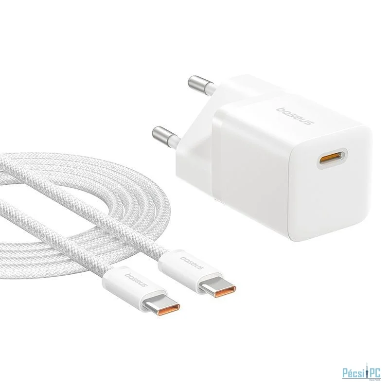 Baseus USB-C GaN5 mini 25W mains charger White