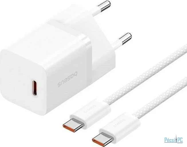 Baseus USB-C GaN5 mini 30W mains charger White