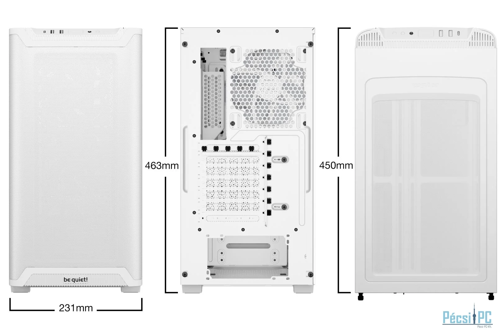 Be quiet! Pure Base 501 LX Tempered Glass White