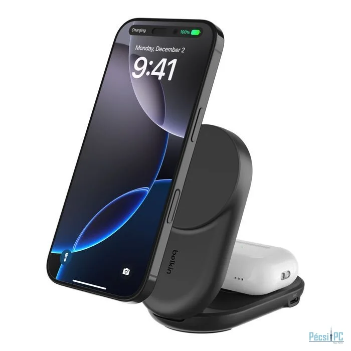 Belkin UltraCharge 25W Qi2 magnetic 2-in-1 Charger Black