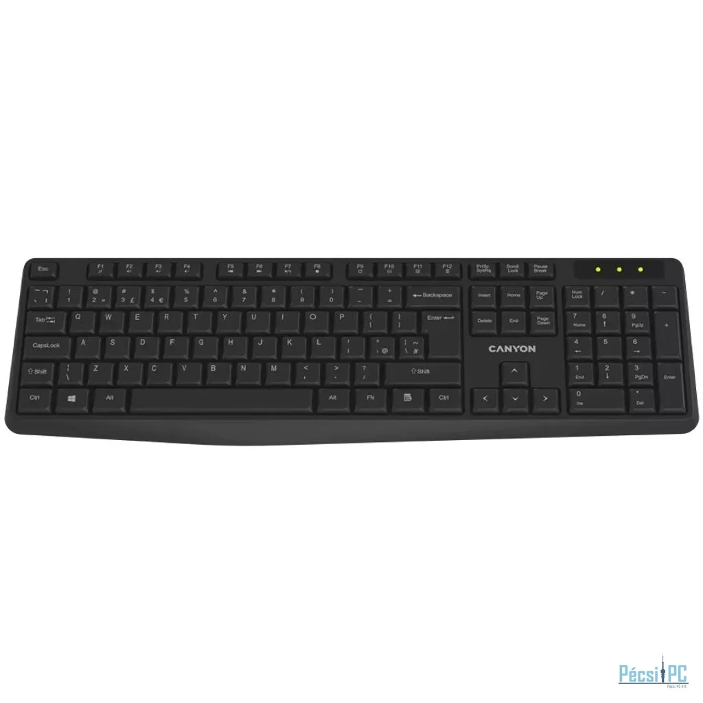Canyon CNE-CKEYW01-HU Wireless Keyboard Black HU