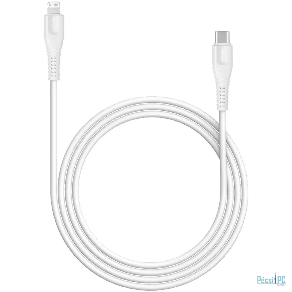 Canyon CNS-MFIC4W USB Type-C - Lightning cable 1,2m White