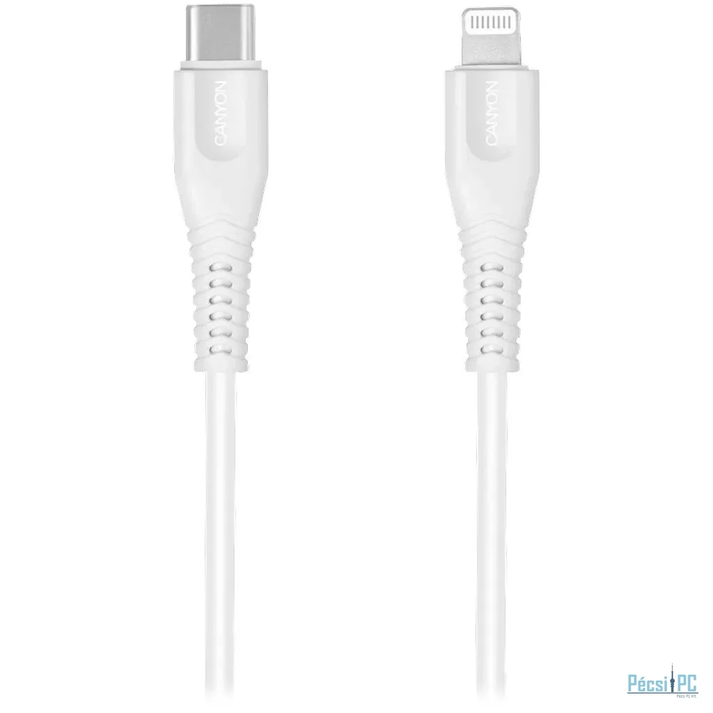 Canyon CNS-MFIC4W USB Type-C - Lightning cable 1,2m White