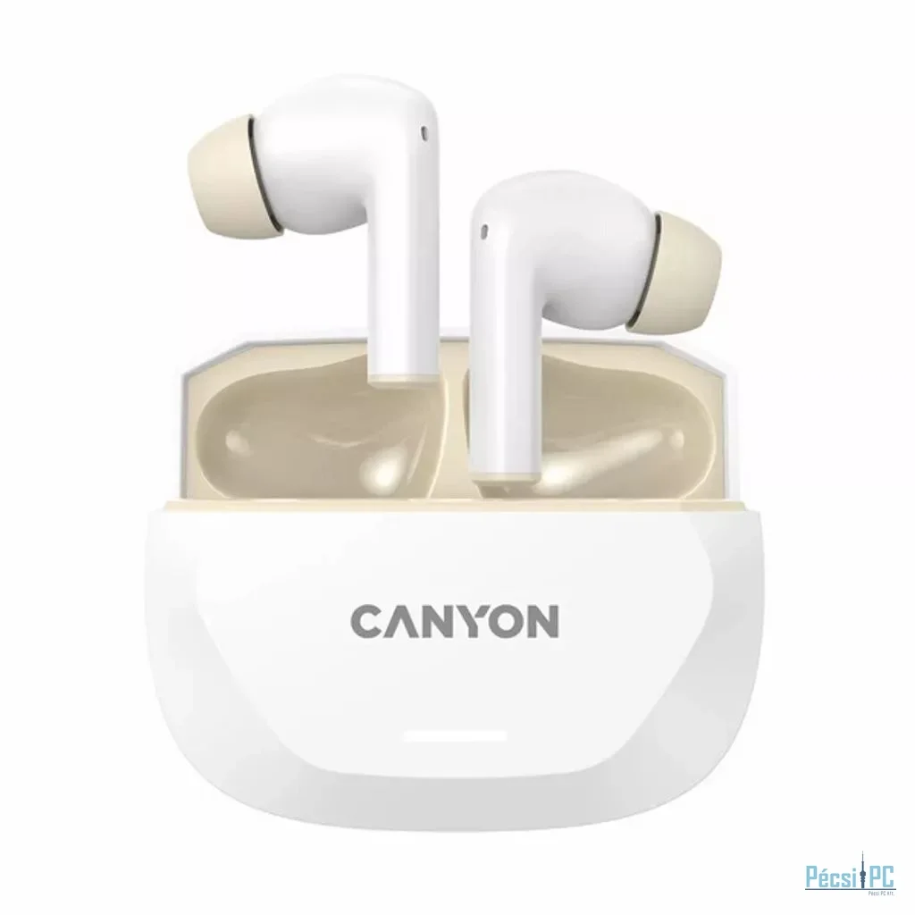 Canyon Hexagon 7 TWS Bluetooth Headset White/Beige
