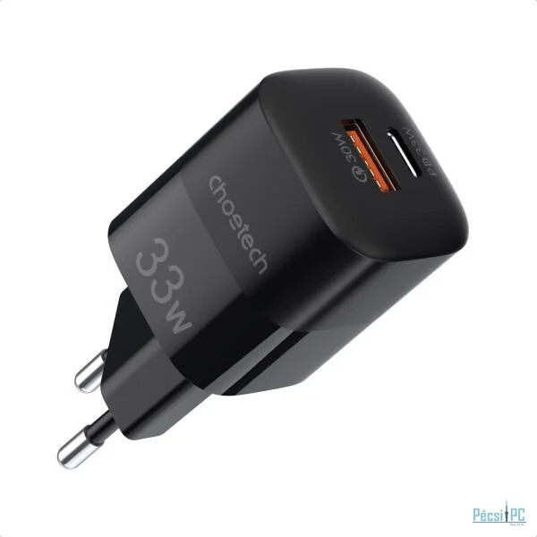 Choetech  PD5006B PD33W Type-C + USB EU Wall Charger Black
