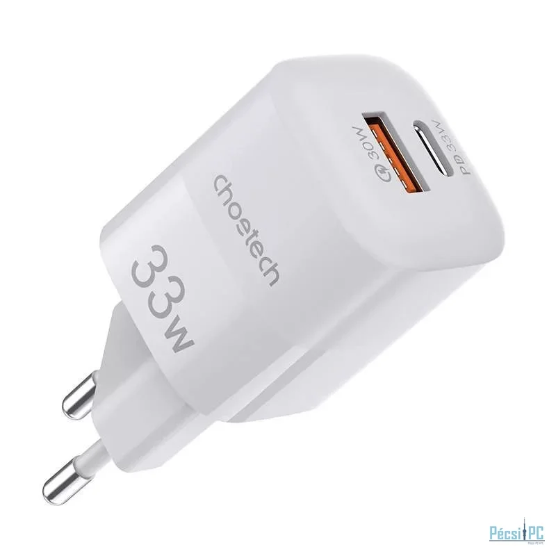 Choetech  PD5006W PD33W Type-C + USB EU Wall Charger White