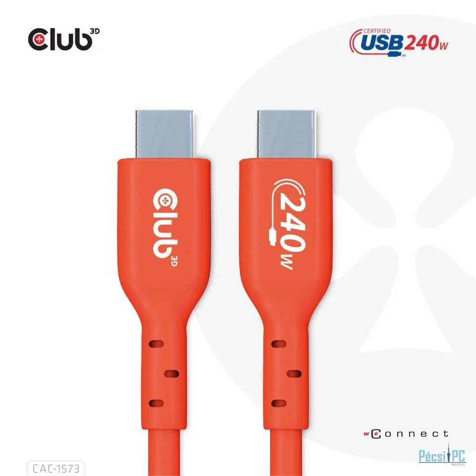 Club3D USB2 Type-C cable 2m Red