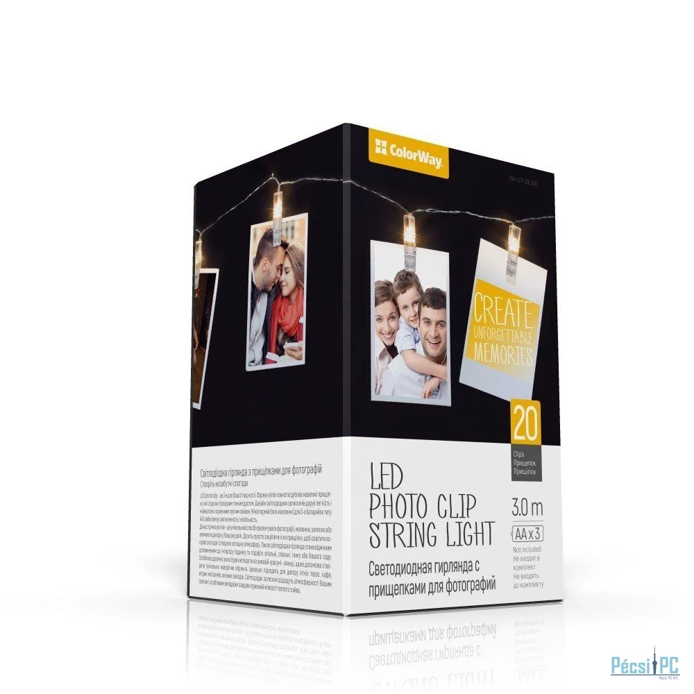 ColorWay LED garland photo clip string light 20 LED/3M