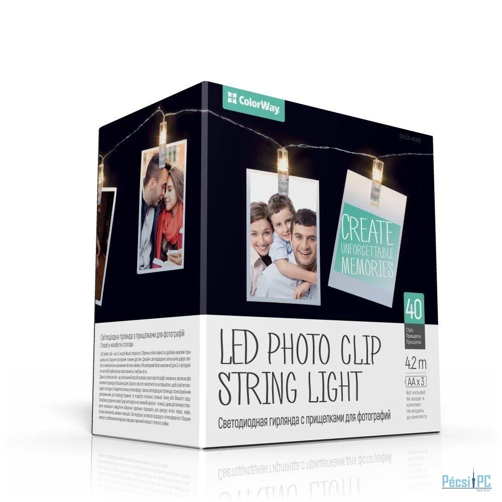 ColorWay LED garland photo clip string light 40 LED/4.2M