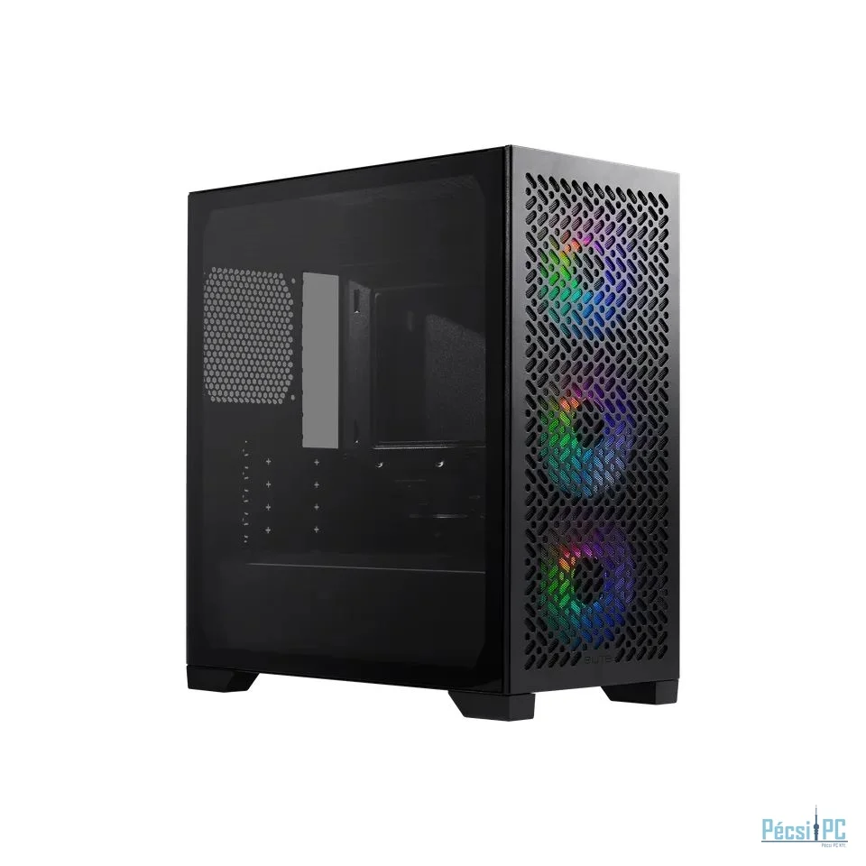 Cooler Master Elite 302 Tempered Glass Black
