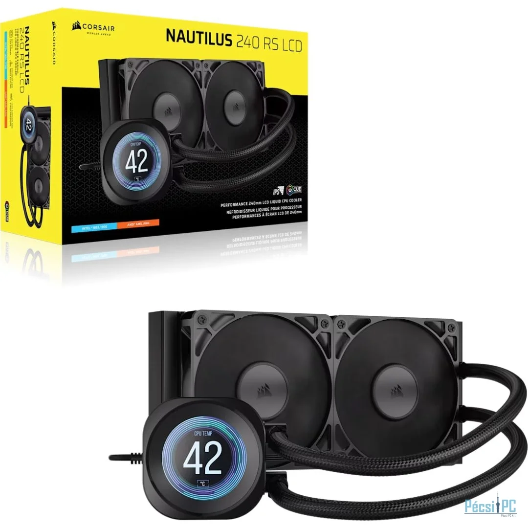 Corsair Nautilus 240 RS LCD Liquid CPU Cooler Black