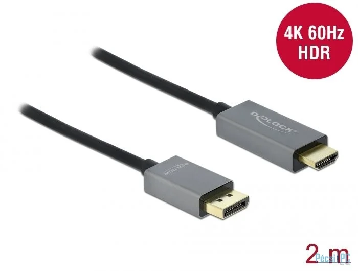 DeLock Active DisplayPort 1.4 to HDMI Cable 4K 60 Hz (HDR) 2m