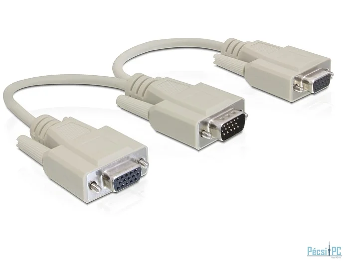 DeLock Adapter VGA male > 2x VGA female 20cm